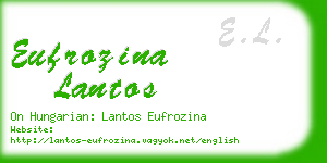 eufrozina lantos business card